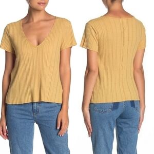 PST V-Neck Short Sleeve Texture T-Shirt